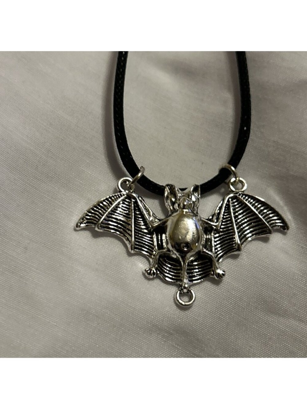 Bronze Bat Necklace Steampunk Neclace Rope Pendant Jewelry Goth Silver Punk